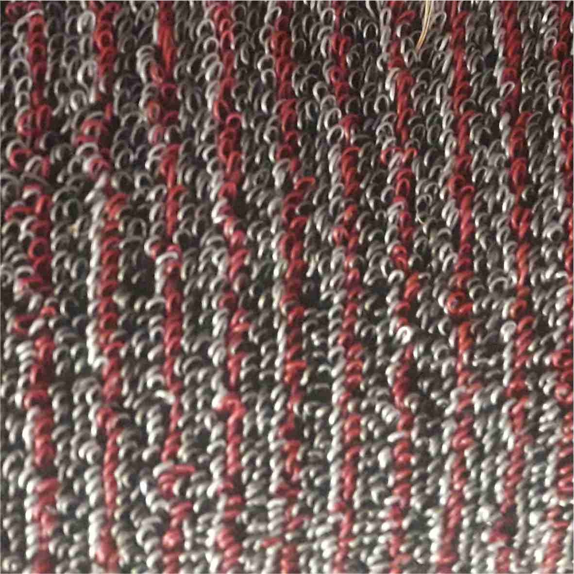 buitenmat outdoor Dakar grijs/rood 100-100cm