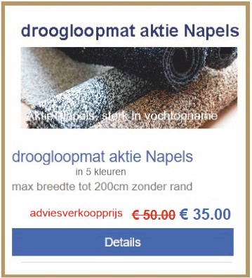 Kokosmat, droogloopmat schoonloopmat, deurmat op maat.